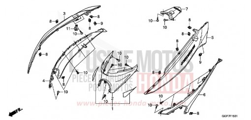 HOUSSE DE CARROSSERIE (NSC502WH/T2) NSC50T2F de 2015